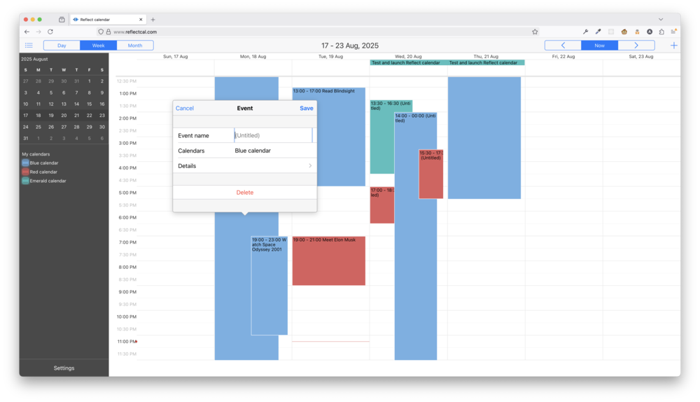 Reflect Calendar cover